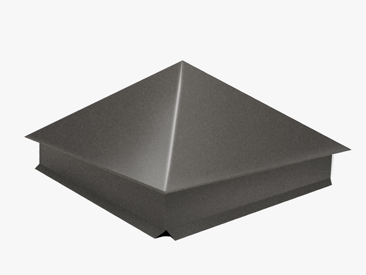 Колпак на столб забора простой 390х390 окрашенный