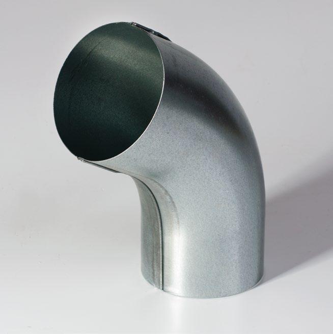 Колено трубы Ø100 оцинкованное Ника