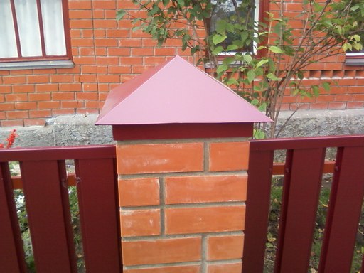 Колпаки на столб забора и дымоход